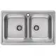 Zlewozmywak 81x51x19 ELEGANT 40 stalowy satynowy wpuszczany w blat ALVEUS